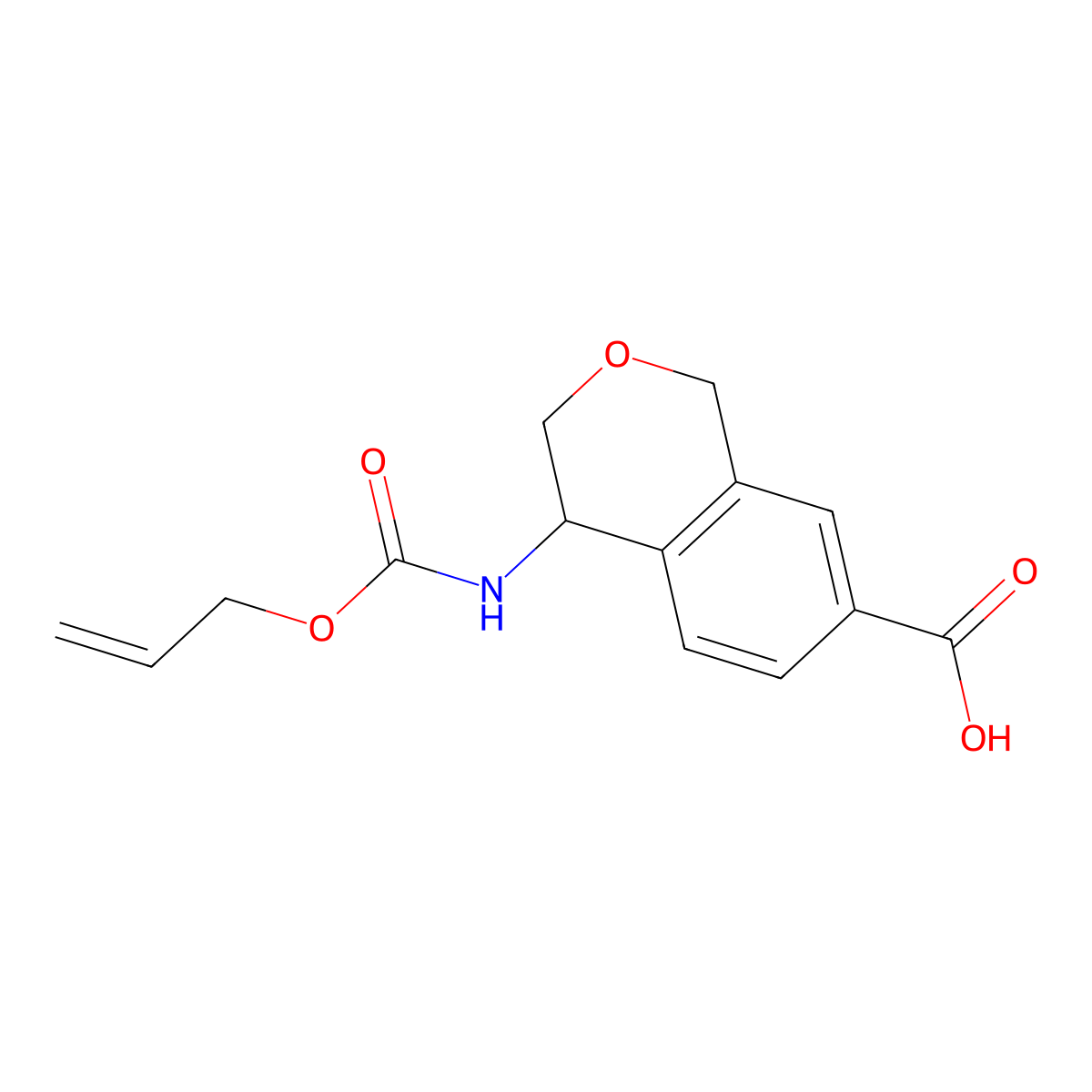 (4S)-4-{[(prop-2-en-1-yloxy)carbonyl]amino}-3,4-dihydro-1H-2-benzopyran-7-carboxylic acid molecular structure, CAS 2869872-33-1