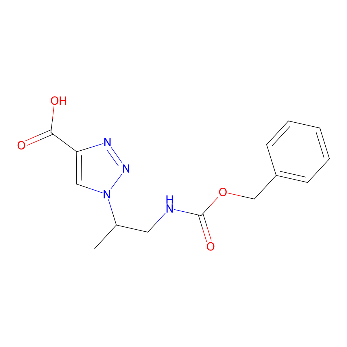 1-[(2S)-1-{[(benzyloxy)carbonyl]amino}propan-2-yl]-1H-1,2,3-triazole-4-carboxylic acid molecular structure, CAS 2869872-45-5