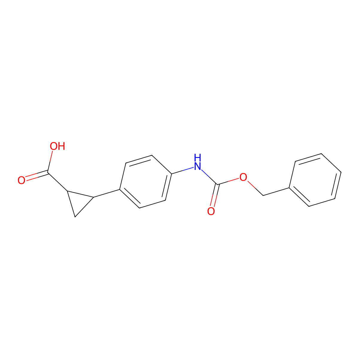 (1S,2S)-2-(4-{[(benzyloxy)carbonyl]amino}phenyl)cyclopropane-1-carboxylic acid molecular structure, CAS 2869872-55-7
