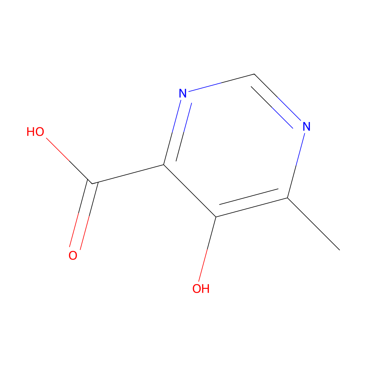 5-Hydroxy-6-methylpyrimidine-4-carboxylic acid molecular structure, CAS 2869955-58-6
