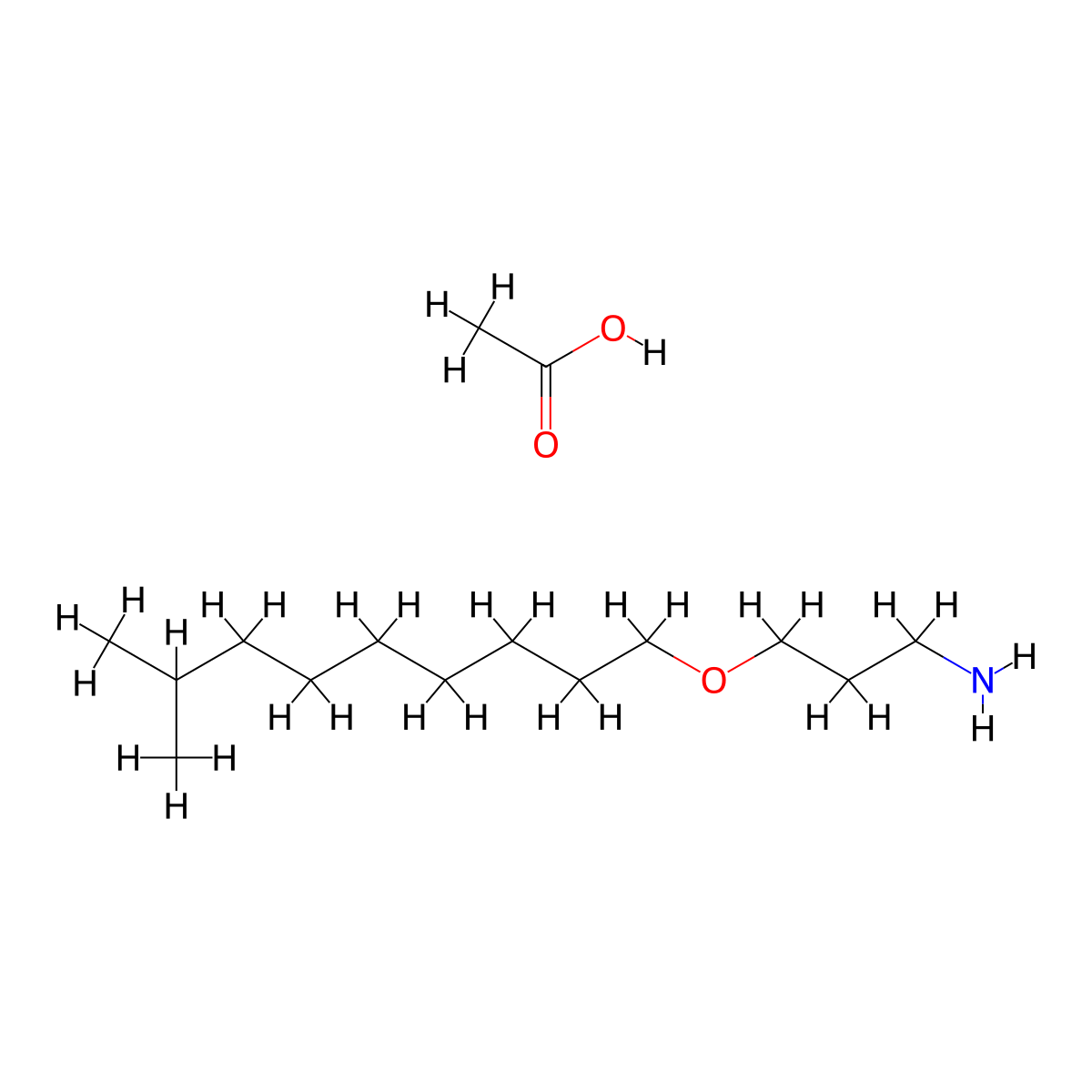 3-(Isodecyloxy)propylammonium acetate molecular structure, CAS 28701-67-9