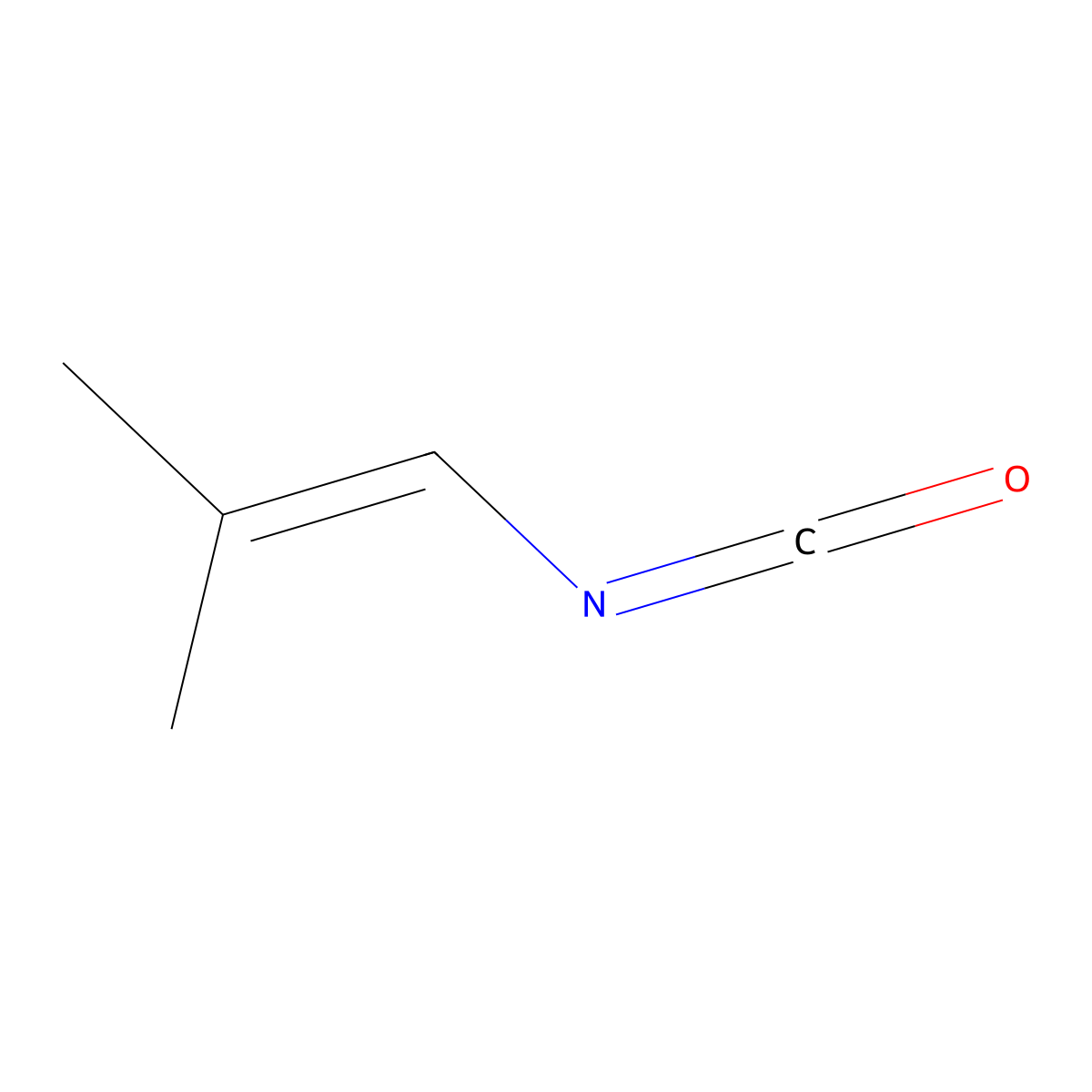 1-Isocyanato-2-methylprop-1-ene molecular structure, CAS 28705-49-9