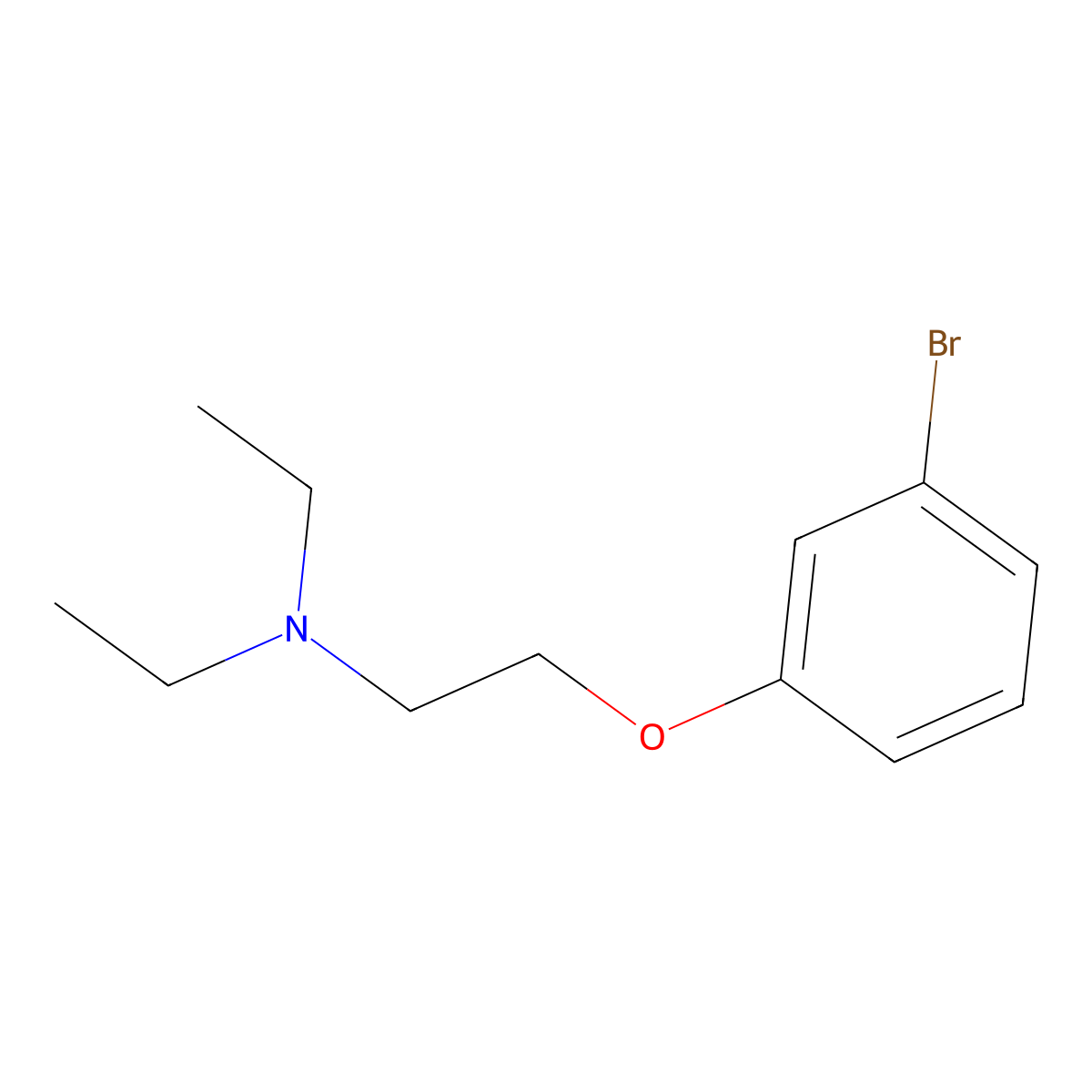 2-(3-bromophenoxy)-N,N-diethylethanamine molecular structure, CAS 28706-04-9