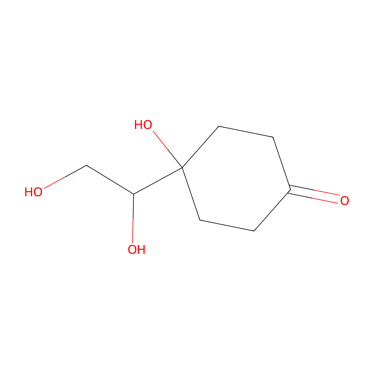 4-(1,2-Dihydroxyethyl)-4-hydroxycyclohexan-1-one molecular structure, CAS 2870642-30-9