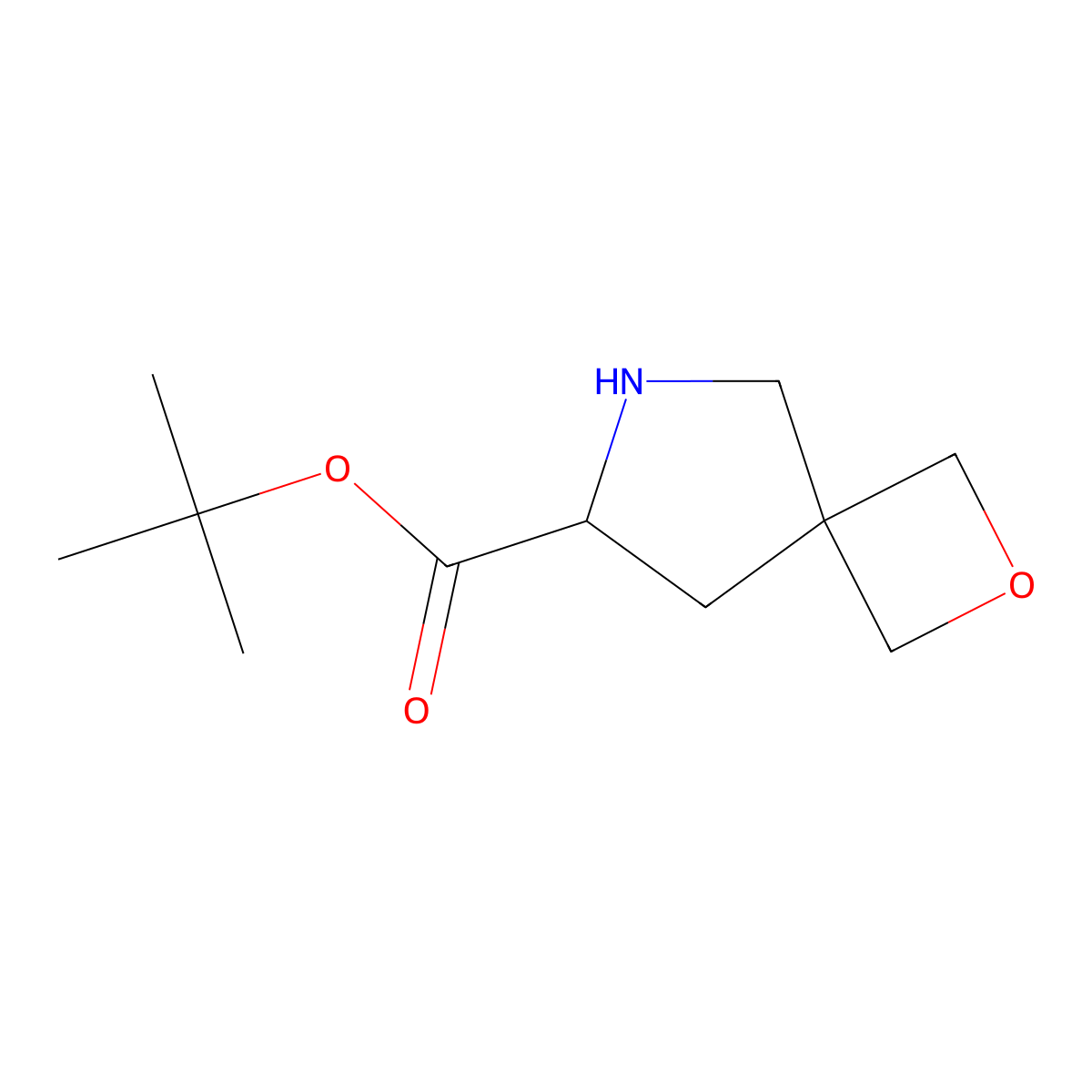 Tert-butyl 2-oxa-6-azaspiro[3.4]octane-7-carboxylate molecular structure, CAS 2870642-32-1