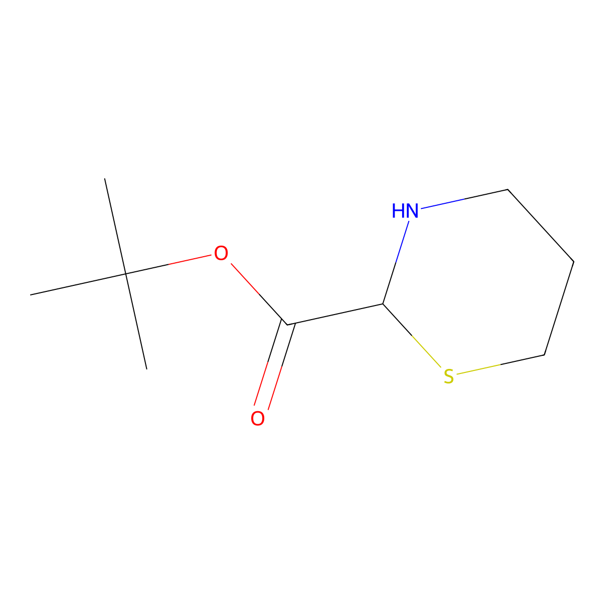 Tert-butyl 1,3-thiazinane-2-carboxylate molecular structure, CAS 2870642-49-0