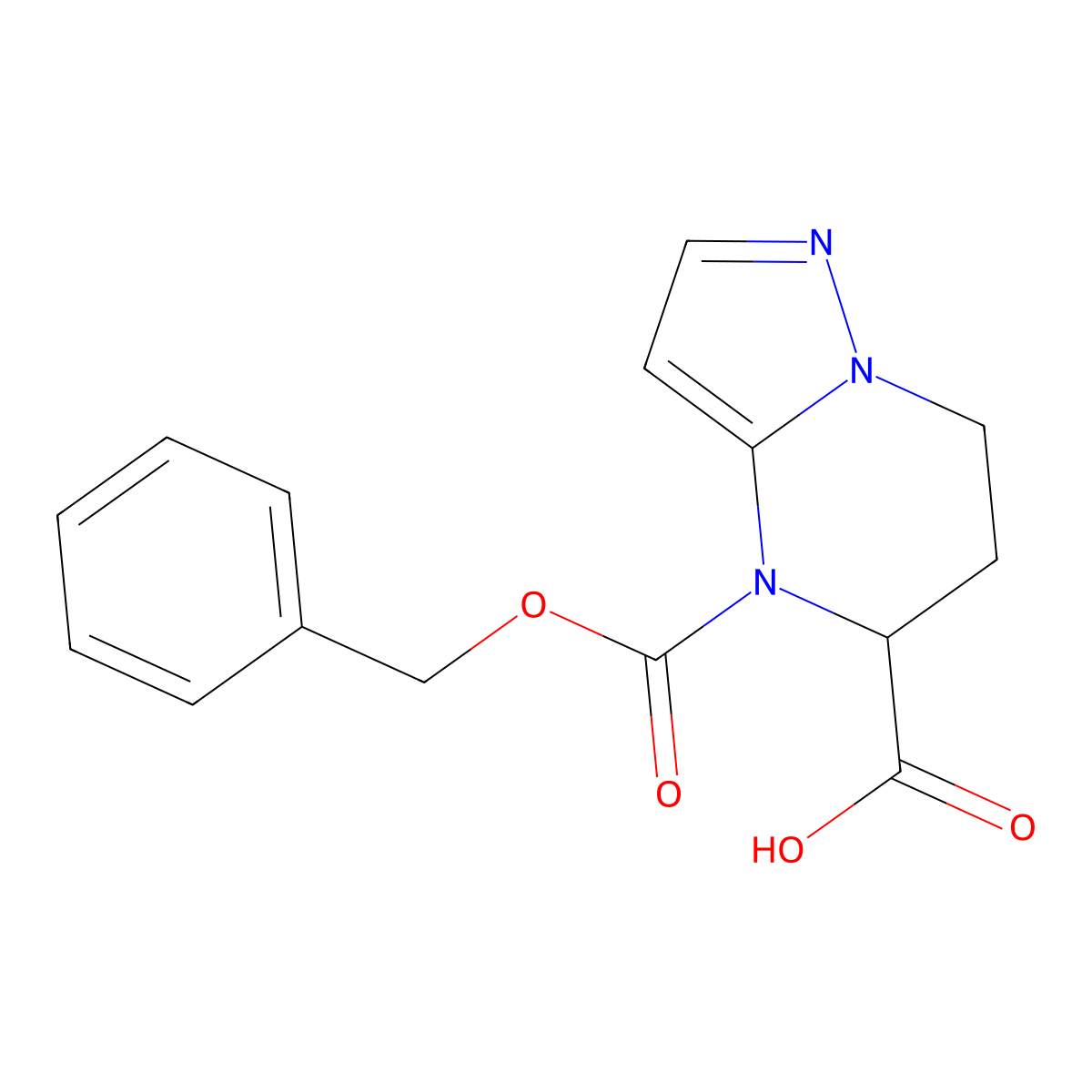 4-[(benzyloxy)carbonyl]-4H,5H,6H,7H-pyrazolo[1,5-a]pyrimidine-5-carboxylic acid molecular structure, CAS 2870642-82-1