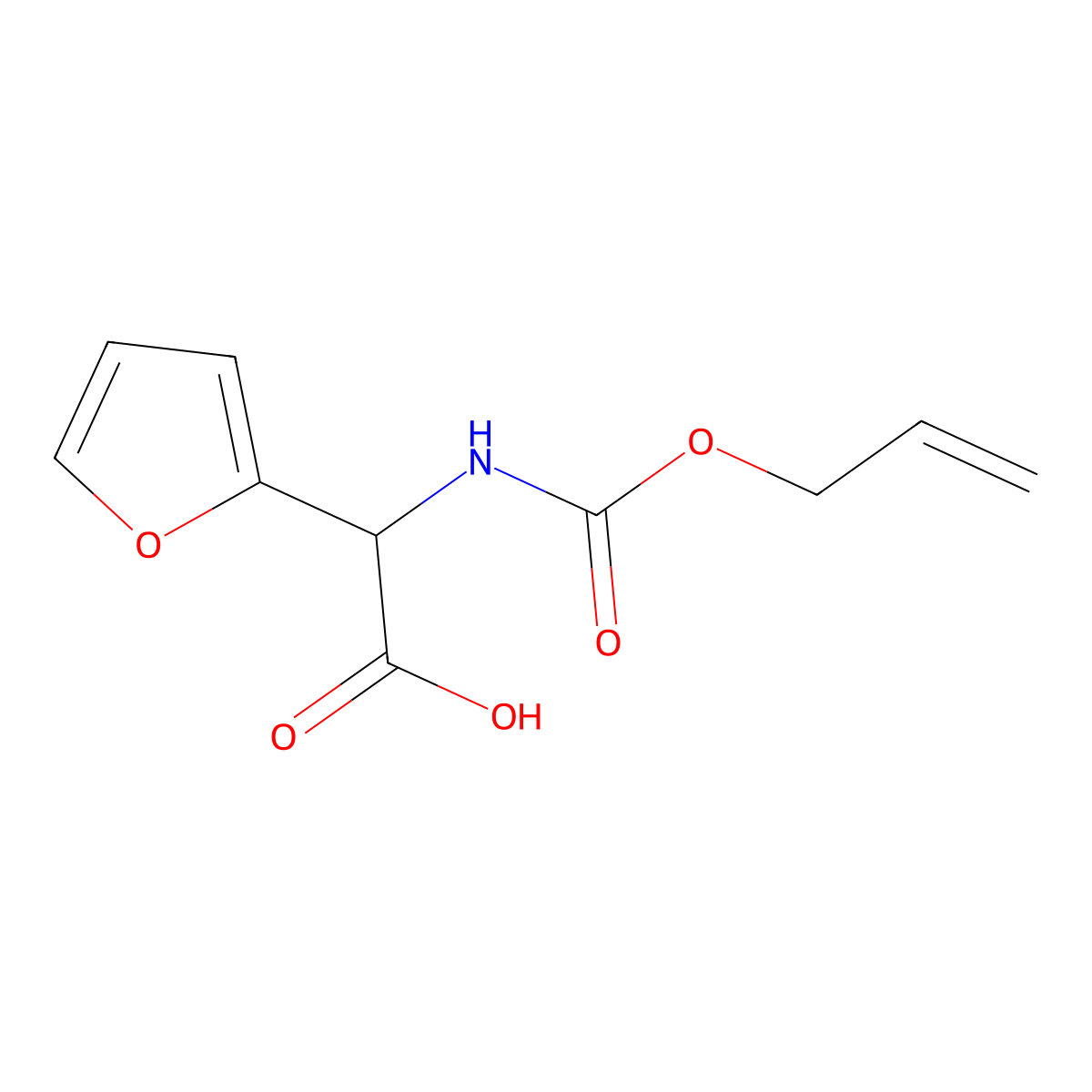 2-(Furan-2-yl)-2-{[(prop-2-en-1-yloxy)carbonyl]amino}acetic acid molecular structure, CAS 2870642-83-2