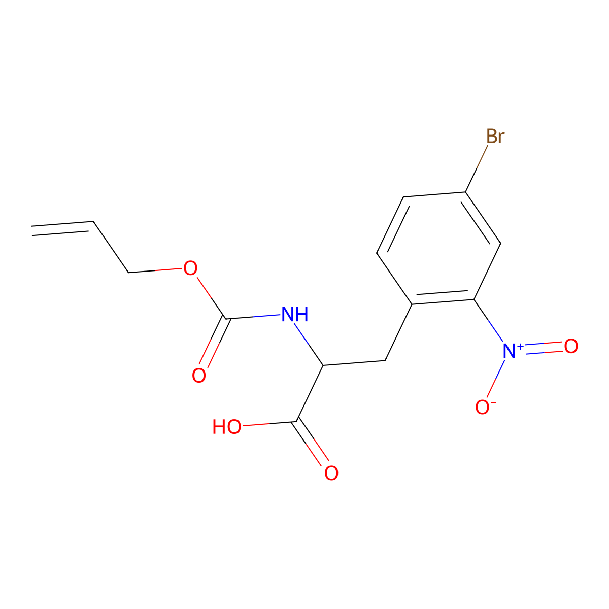 3-(4-Bromo-2-nitrophenyl)-2-{[(prop-2-en-1-yloxy)carbonyl]amino}propanoic acid molecular structure, CAS 2870642-86-5