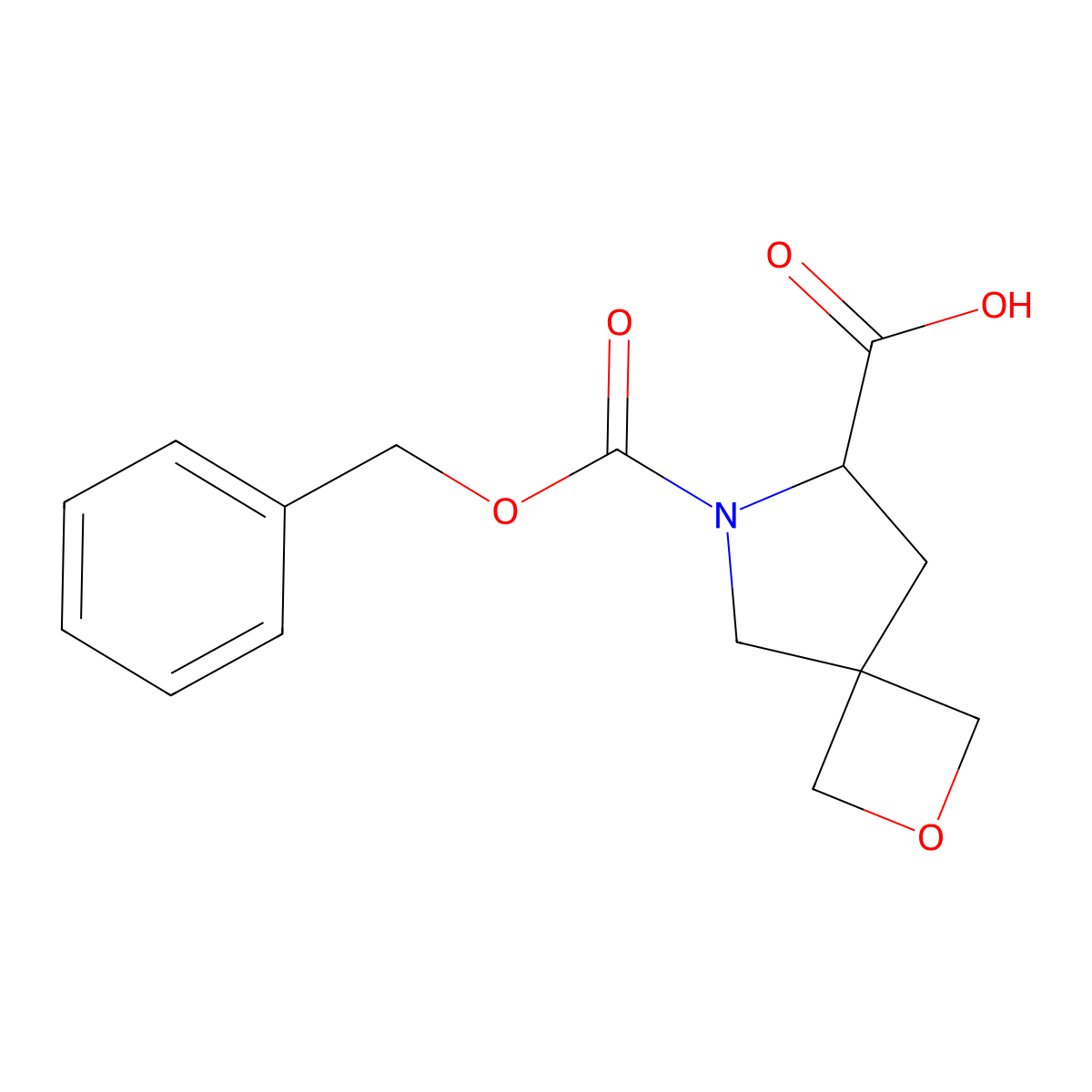 6-[(Benzyloxy)carbonyl]-2-oxa-6-azaspiro[3.4]octane-7-carboxylic acid molecular structure, CAS 2870642-94-5