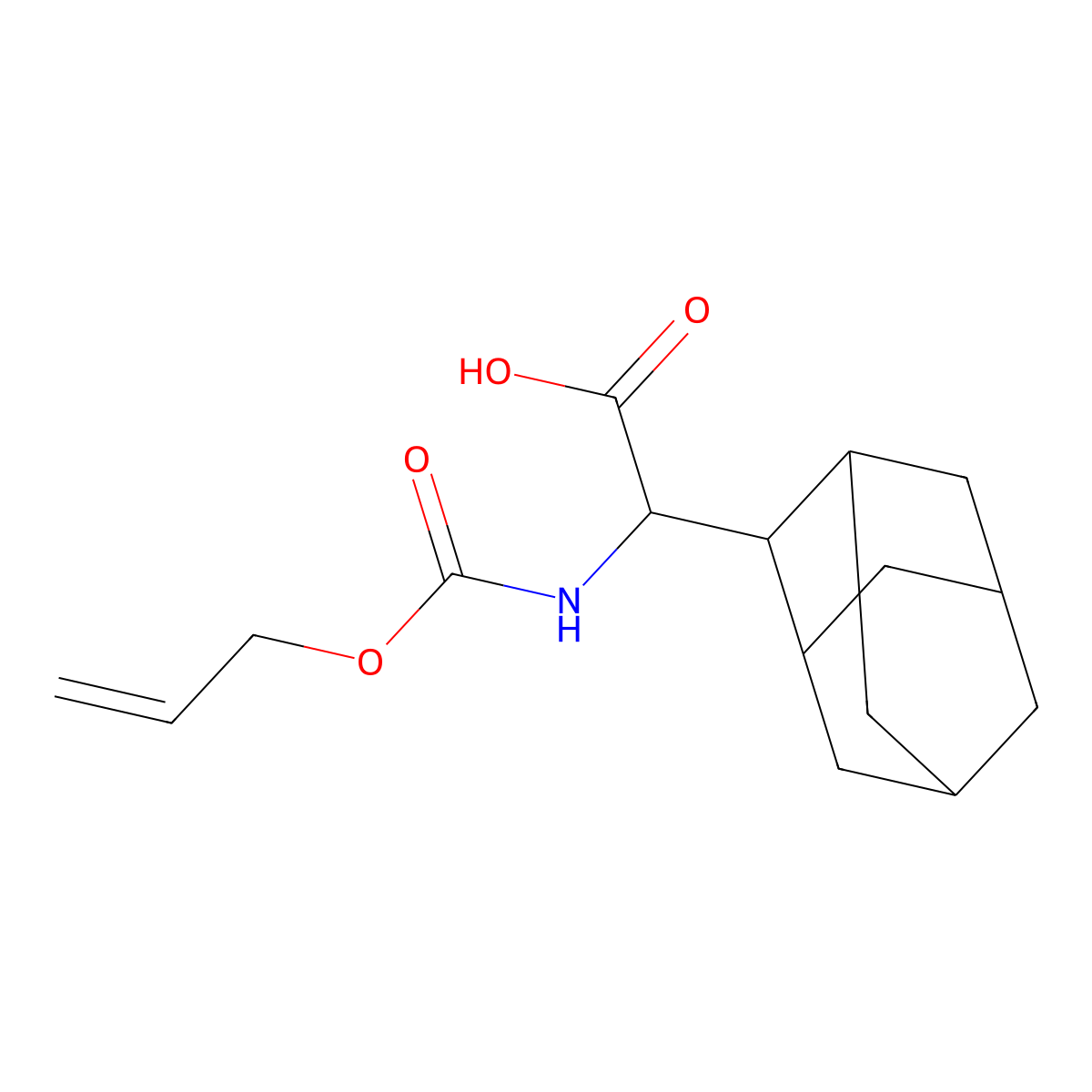 2-(Adamantan-2-yl)-2-{[(prop-2-en-1-yloxy)carbonyl]amino}acetic acid molecular structure, CAS 2870643-18-6