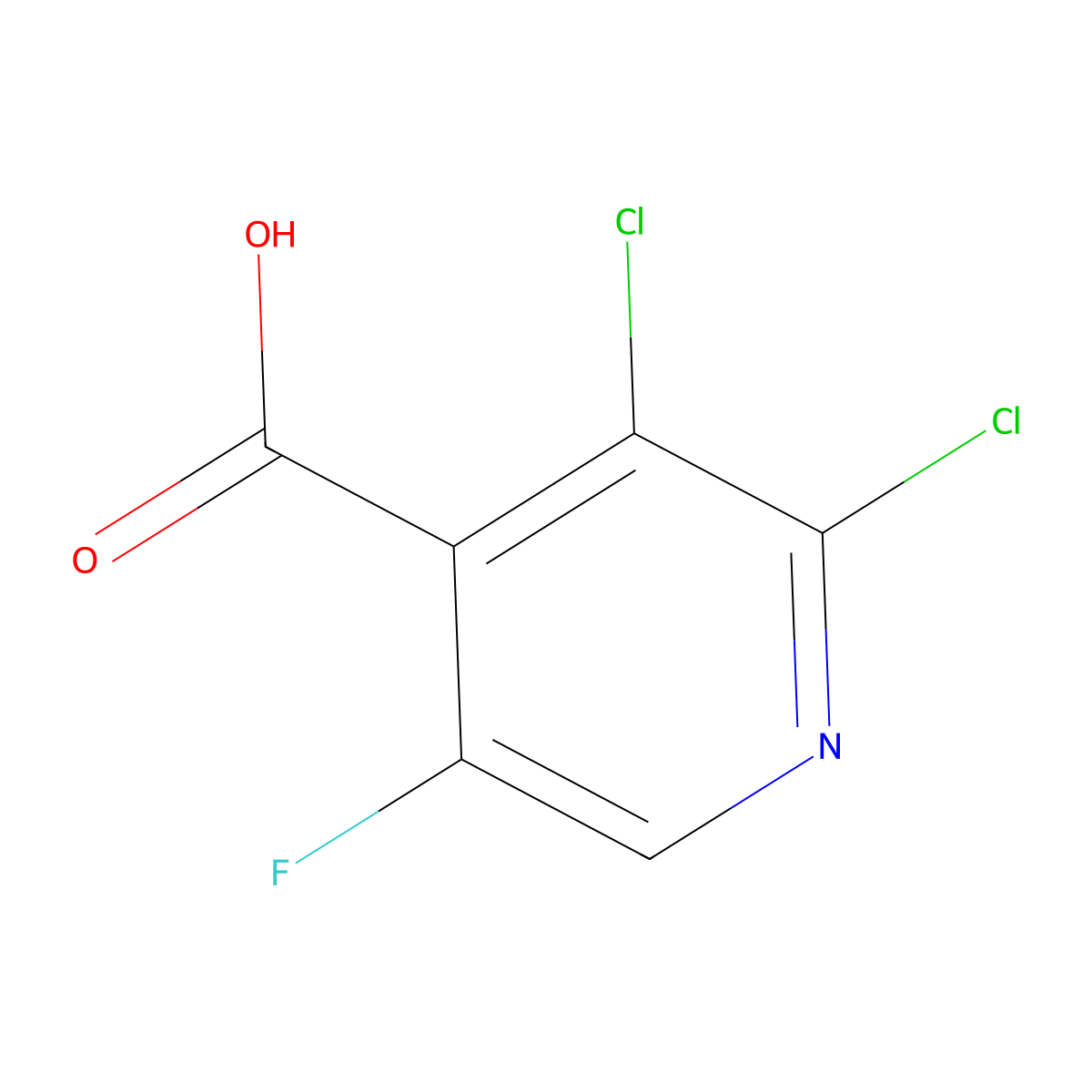 2,3-Dichloro-5-fluoropyridine-4-carboxylic acid molecular structure, CAS 2870643-32-4