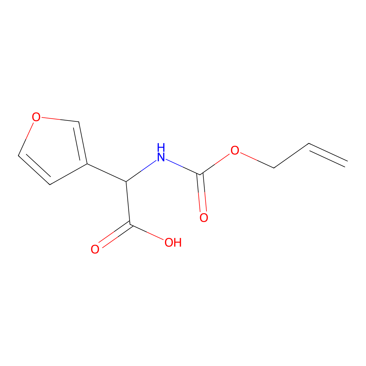 2-(Furan-3-yl)-2-{[(prop-2-en-1-yloxy)carbonyl]amino}acetic acid molecular structure, CAS 2870643-38-0