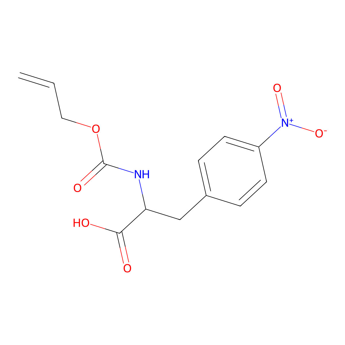 3-(4-Nitrophenyl)-2-{[(prop-2-en-1-yloxy)carbonyl]amino}propanoic acid molecular structure, CAS 2870643-52-8