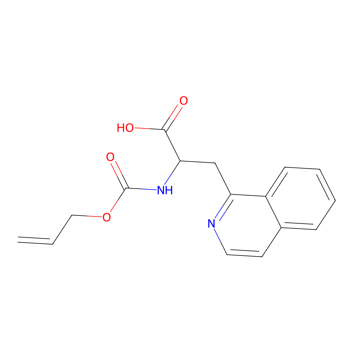 3-(Isoquinolin-1-yl)-2-{[(prop-2-en-1-yloxy)carbonyl]amino}propanoic acid molecular structure, CAS 2870643-66-4