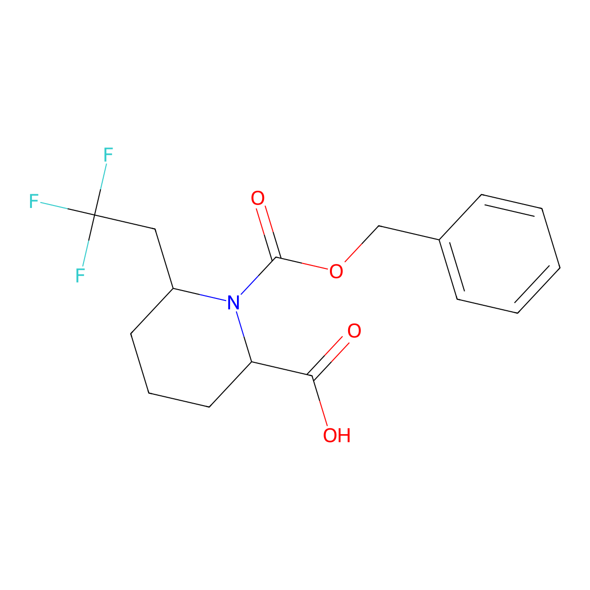 1-[(Benzyloxy)carbonyl]-6-(2,2,2-trifluoroethyl)piperidine-2-carboxylic acid molecular structure, CAS 2870643-89-1