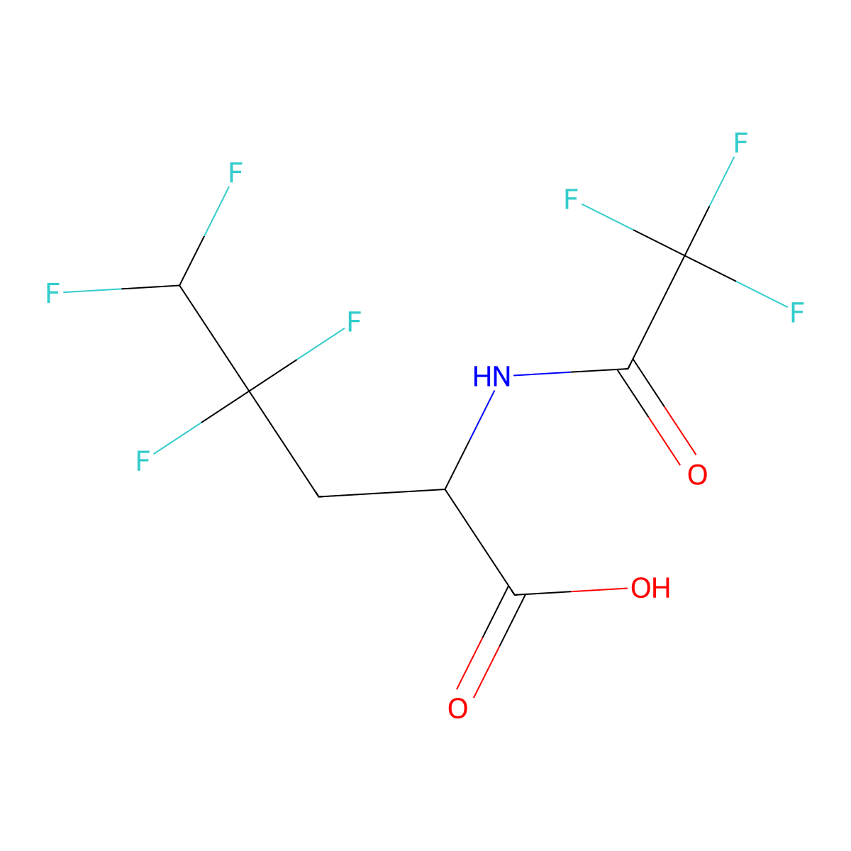4,4,5,5-Tetrafluoro-2-(2,2,2-trifluoroacetamido)pentanoic acid molecular structure, CAS 2870644-55-4