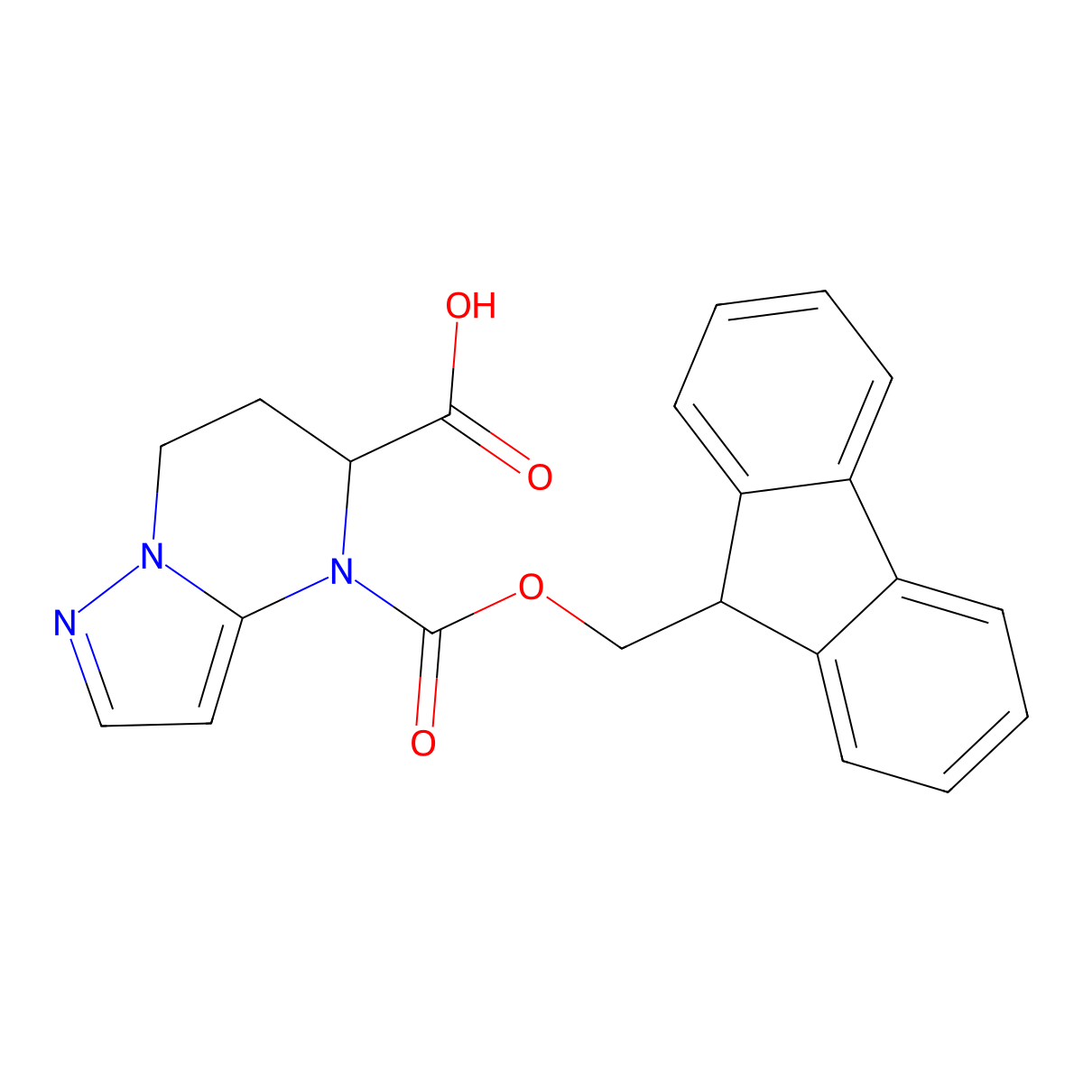4-{[(9H-fluoren-9-yl)methoxy]carbonyl}-4H,5H,6H,7H-pyrazolo[1,5-a]pyrimidine-5-carboxylic acid molecular structure, CAS 2870644-67-8