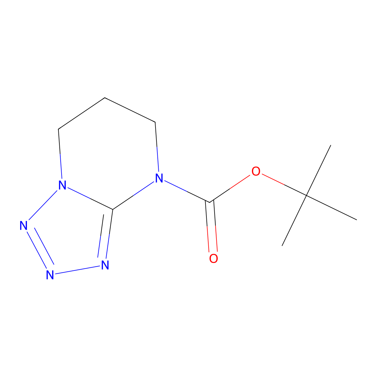 tert-butyl 4H,5H,6H,7H-[1,2,3,4]tetrazolo[1,5-a]pyrimidine-4-carboxylate molecular structure, CAS 2870644-68-9