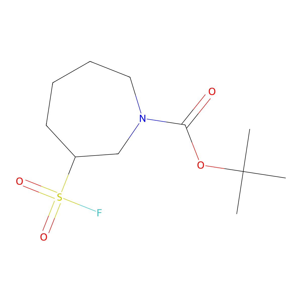 Tert-butyl 3-(fluorosulfonyl)azepane-1-carboxylate molecular structure, CAS 2870645-00-2