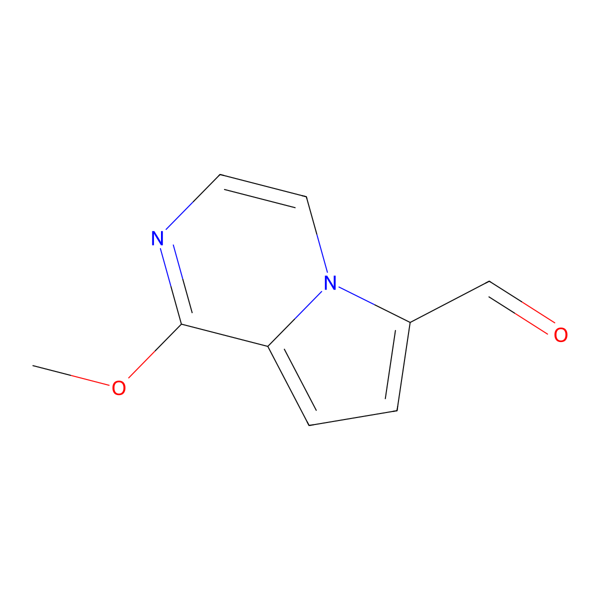 1-Methoxypyrrolo[1,2-a]pyrazine-6-carbaldehyde molecular structure, CAS 2870645-06-8