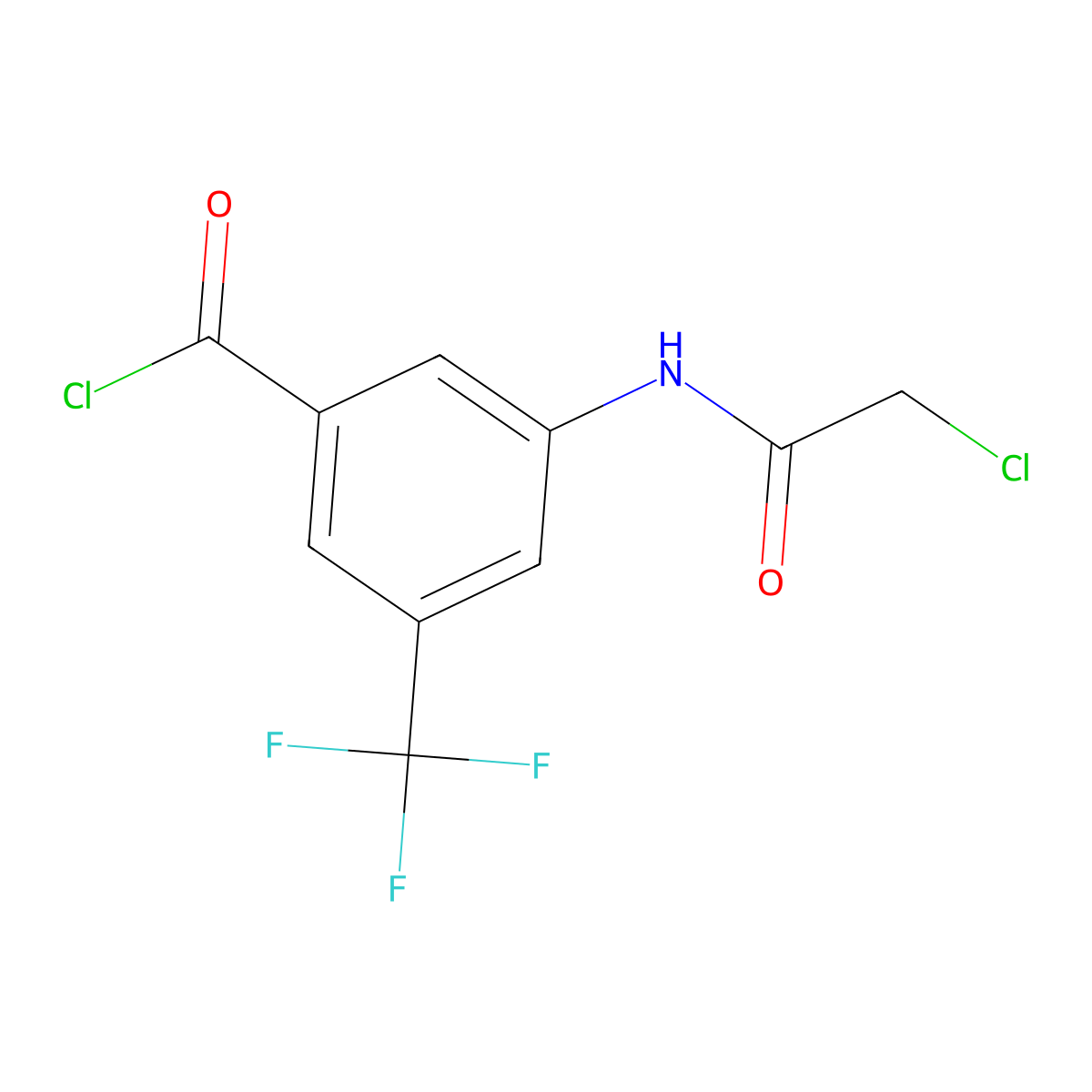 3-(2-Chloroacetamido)-5-(trifluoromethyl)benzoyl chloride molecular structure, CAS 2870645-07-9