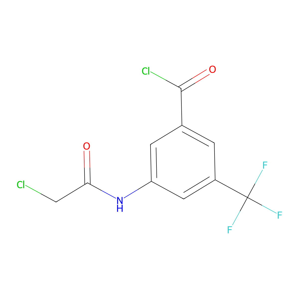 3-(2-Chloroacetamido)-5-(trifluoromethyl)benzoyl chloride molecular structure, CAS 2870645-07-9