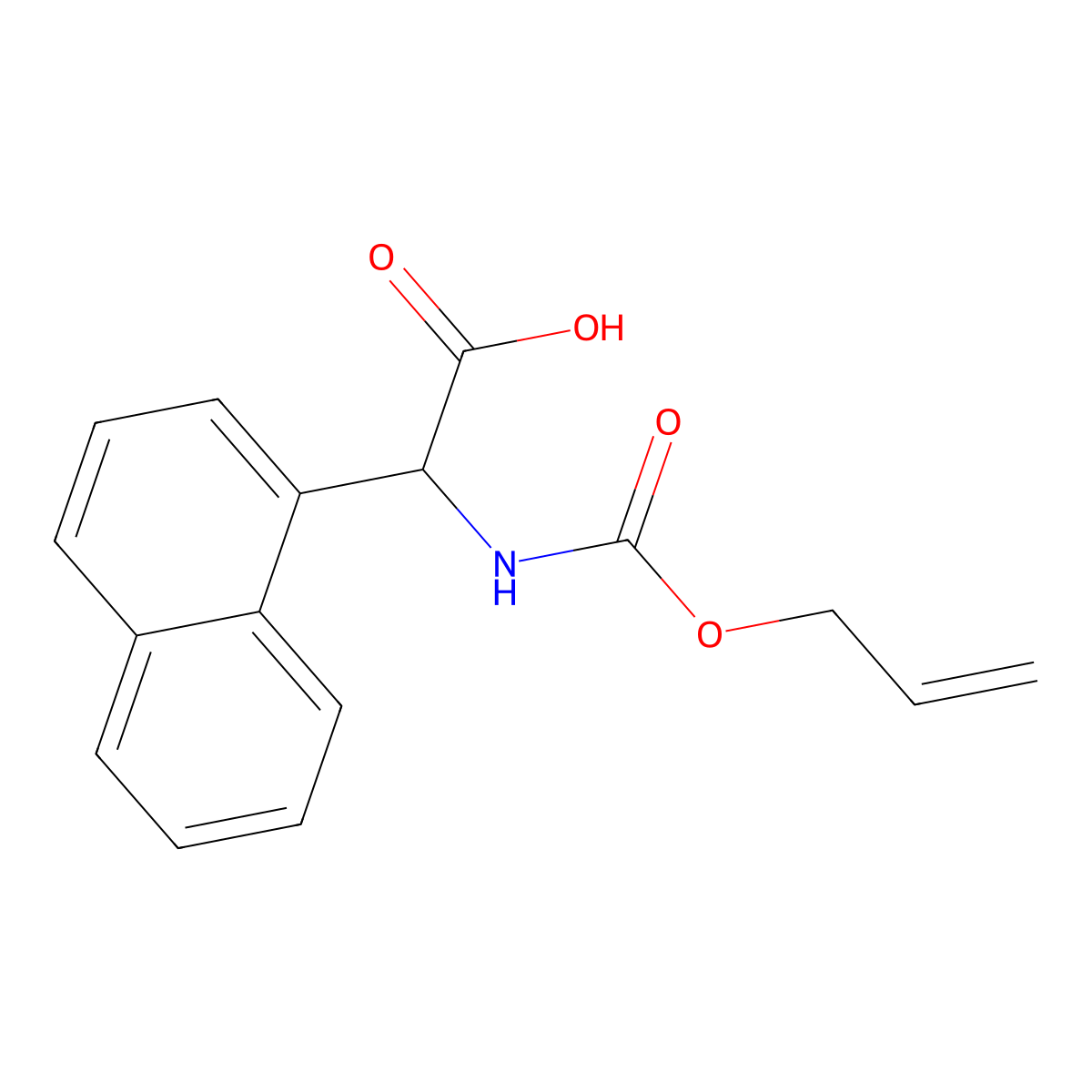 2-(Naphthalen-1-yl)-2-{[(prop-2-en-1-yloxy)carbonyl]amino}acetic acid molecular structure, CAS 2870645-15-9