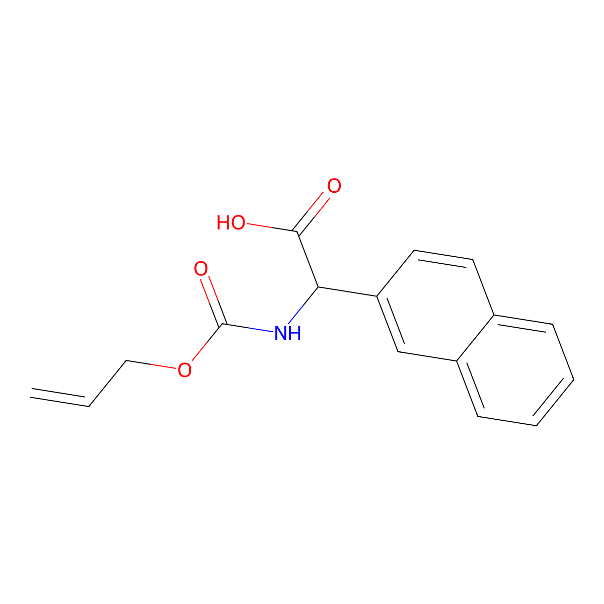 2-(Naphthalen-2-yl)-2-{[(prop-2-en-1-yloxy)carbonyl]amino}acetic acid molecular structure, CAS 2870645-26-2