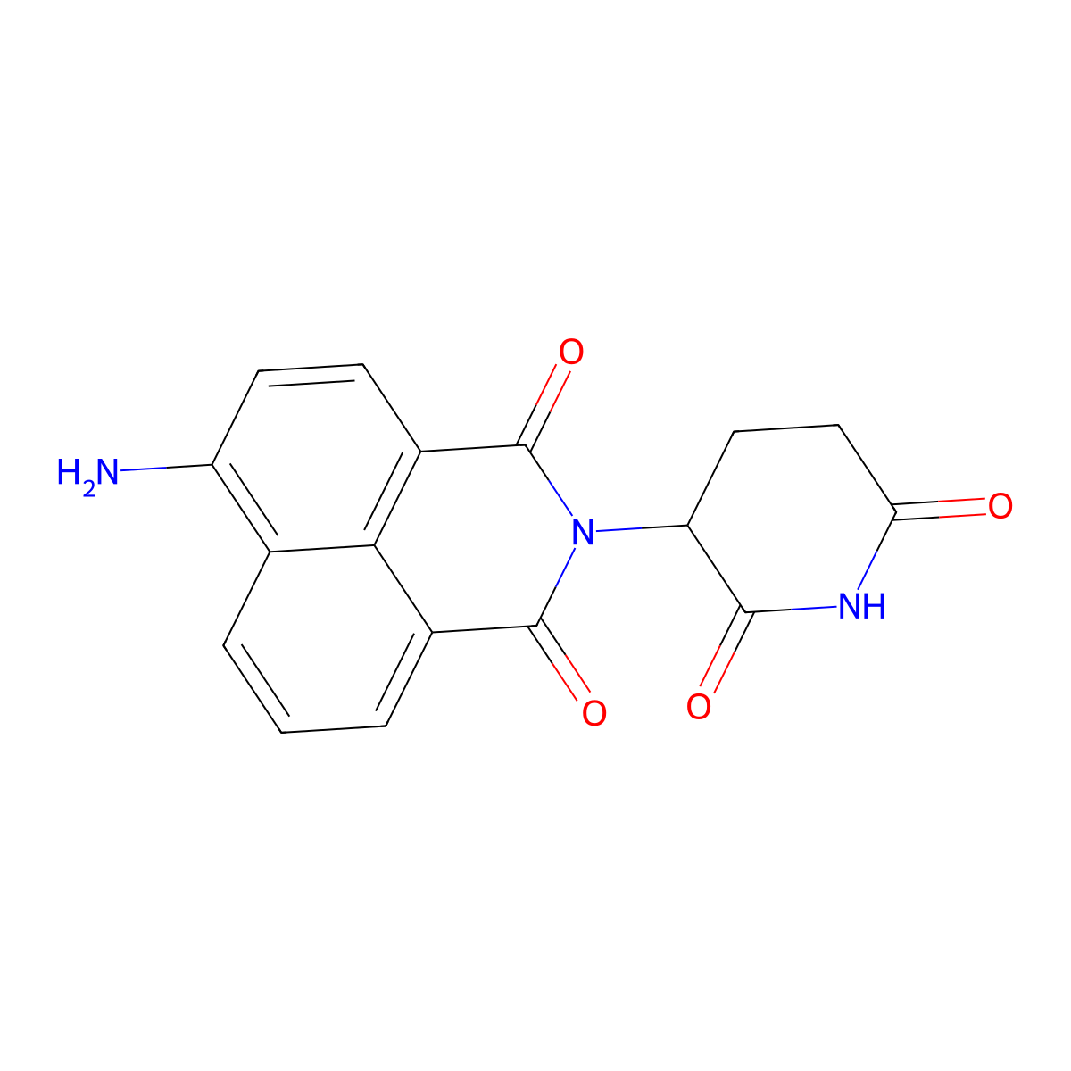 10-Amino-3-(2,6-dioxopiperidin-3-yl)-3-azatricyclo[7.3.1.0,5,13]trideca-1(13),5,7,9,11-pentaene-2,4-dione molecular structure, CAS 2870645-52-4
