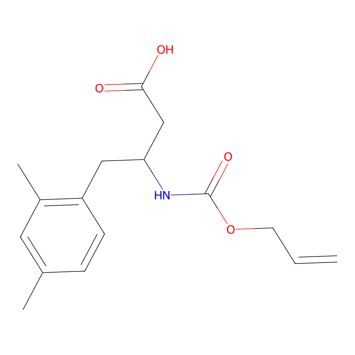 4-(2,4-Dimethylphenyl)-3-{[(prop-2-en-1-yloxy)carbonyl]amino}butanoic acid molecular structure, CAS 2870645-57-9