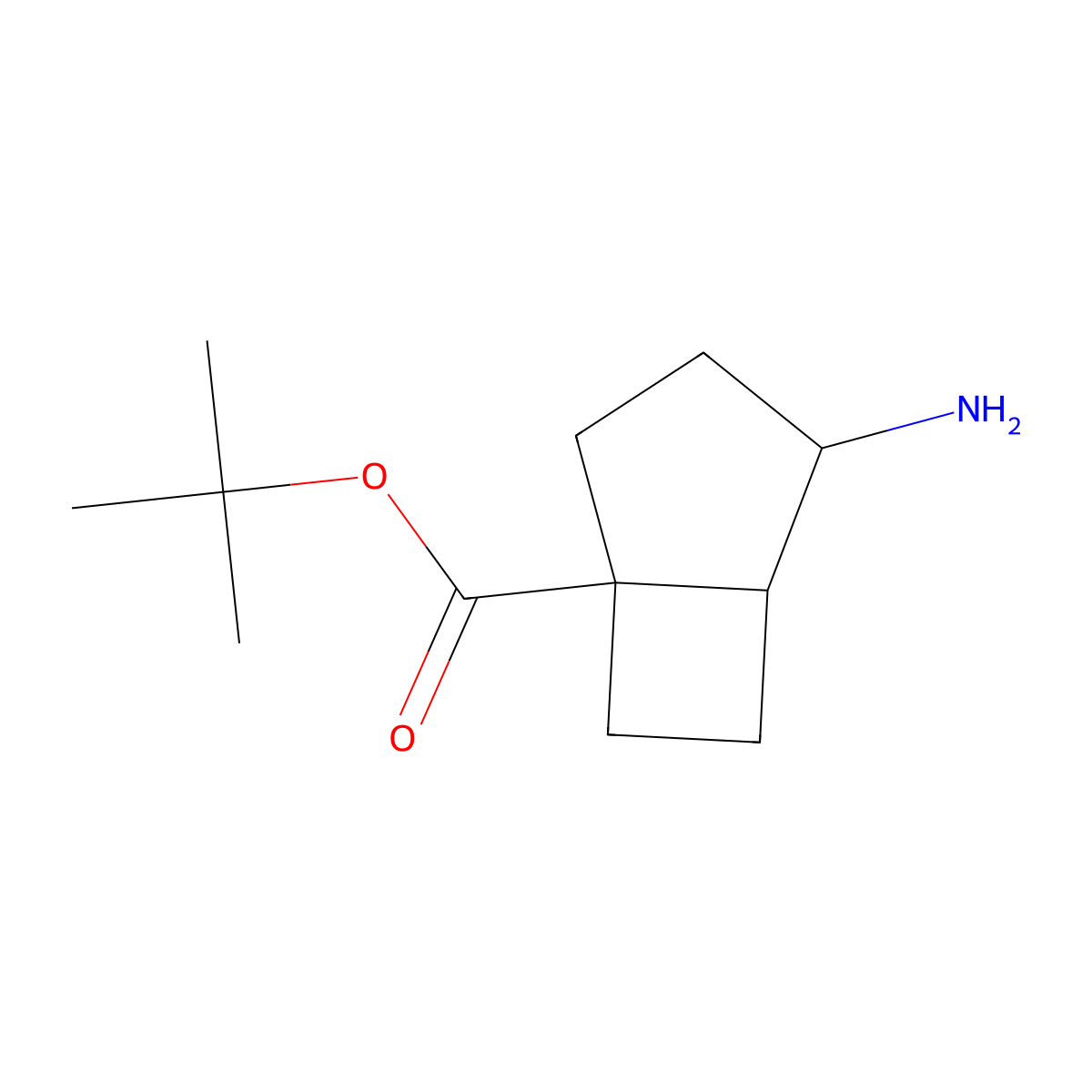 rac-tert-butyl (1R,4R,5S)-4-aminobicyclo[3.2.0]heptane-1-carboxylate molecular structure, CAS 2870645-79-5