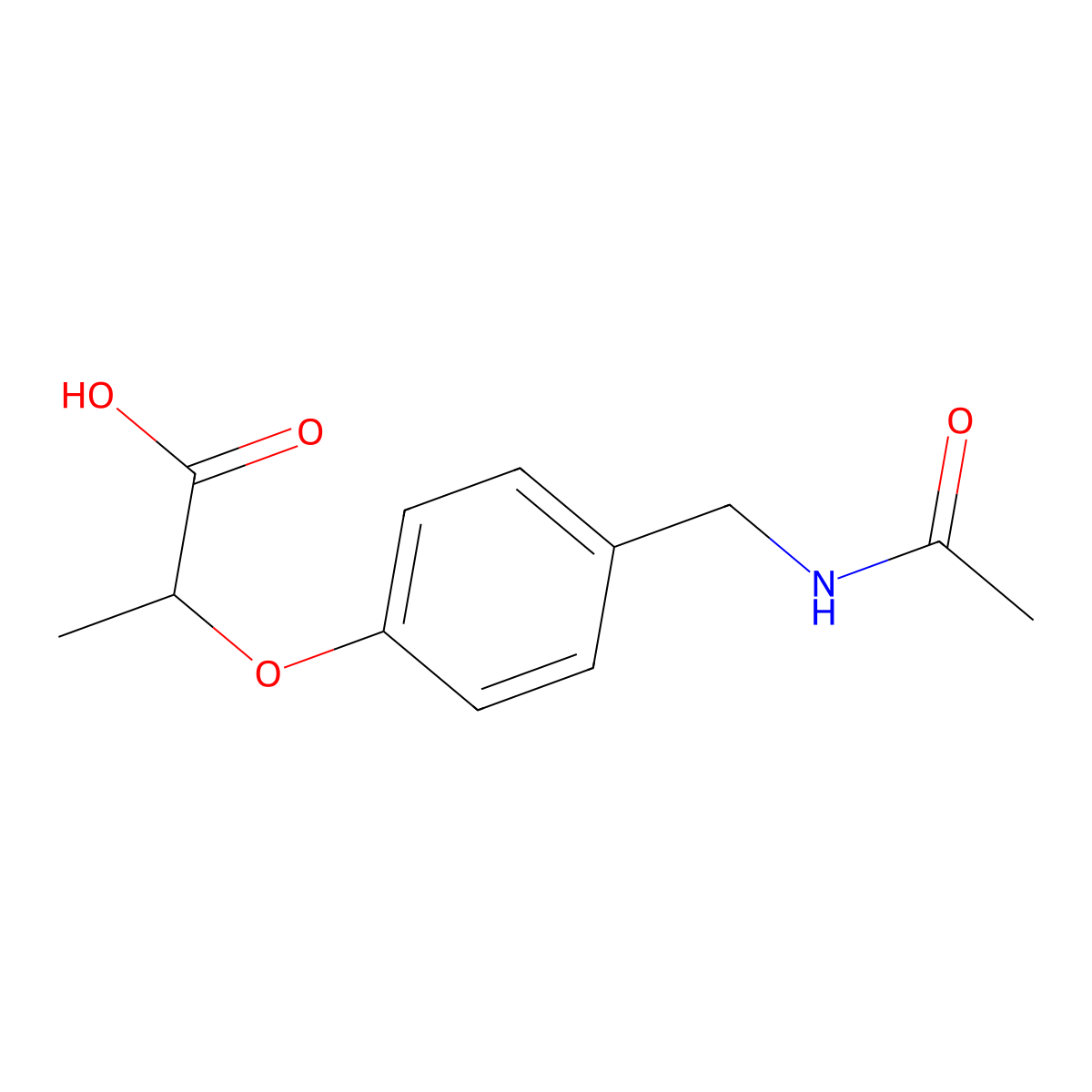 2-[4-(Acetamidomethyl)phenoxy]propanoic acid molecular structure, CAS 2870645-97-7