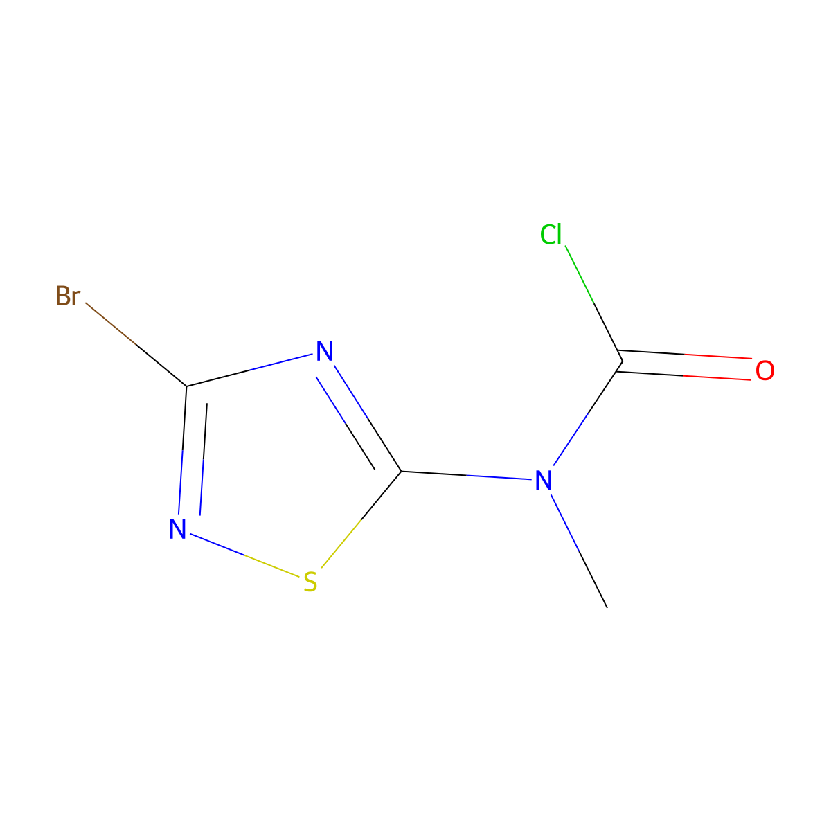 N-(3-bromo-1,2,4-thiadiazol-5-yl)-N-methylcarbamoyl chloride molecular structure, CAS 2870646-04-9