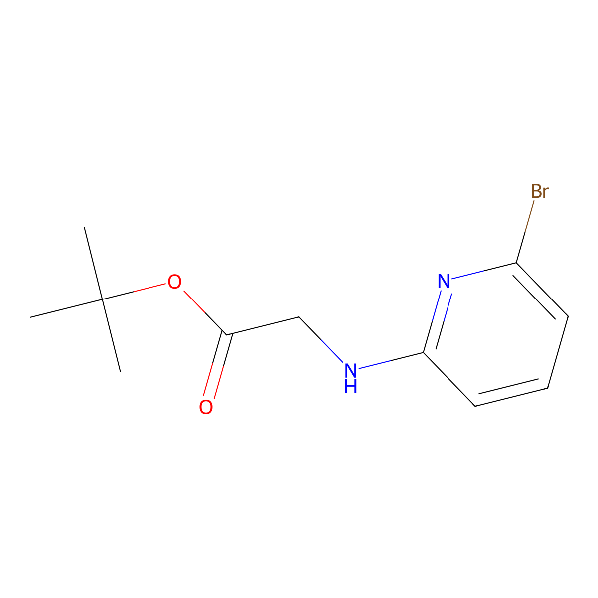 Tert-butyl 2-[(6-bromopyridin-2-yl)amino]acetate molecular structure, CAS 2870646-17-4