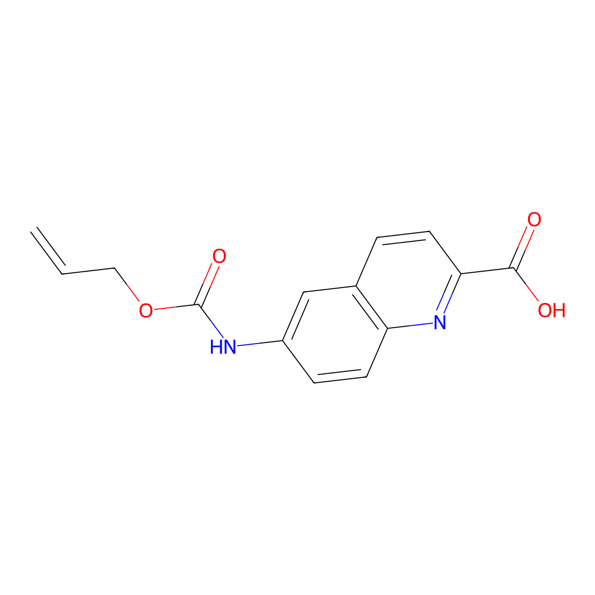 6-{[(Prop-2-en-1-yloxy)carbonyl]amino}quinoline-2-carboxylic acid molecular structure, CAS 2870646-19-6