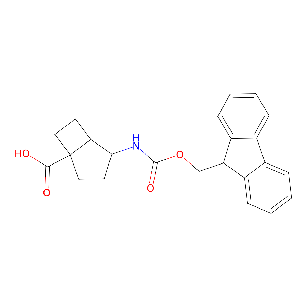 rac-(1R,4R,5S)-4-({[(9H-fluoren-9-yl)methoxy]carbonyl}amino)bicyclo[3.2.0]heptane-1-carboxylic acid molecular structure, CAS 2870652-13-2