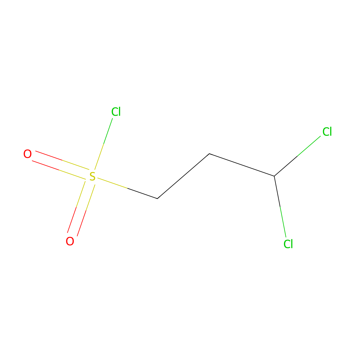 3,3-Dichloropropane-1-sulfonyl chloride molecular structure, CAS 2870652-20-1