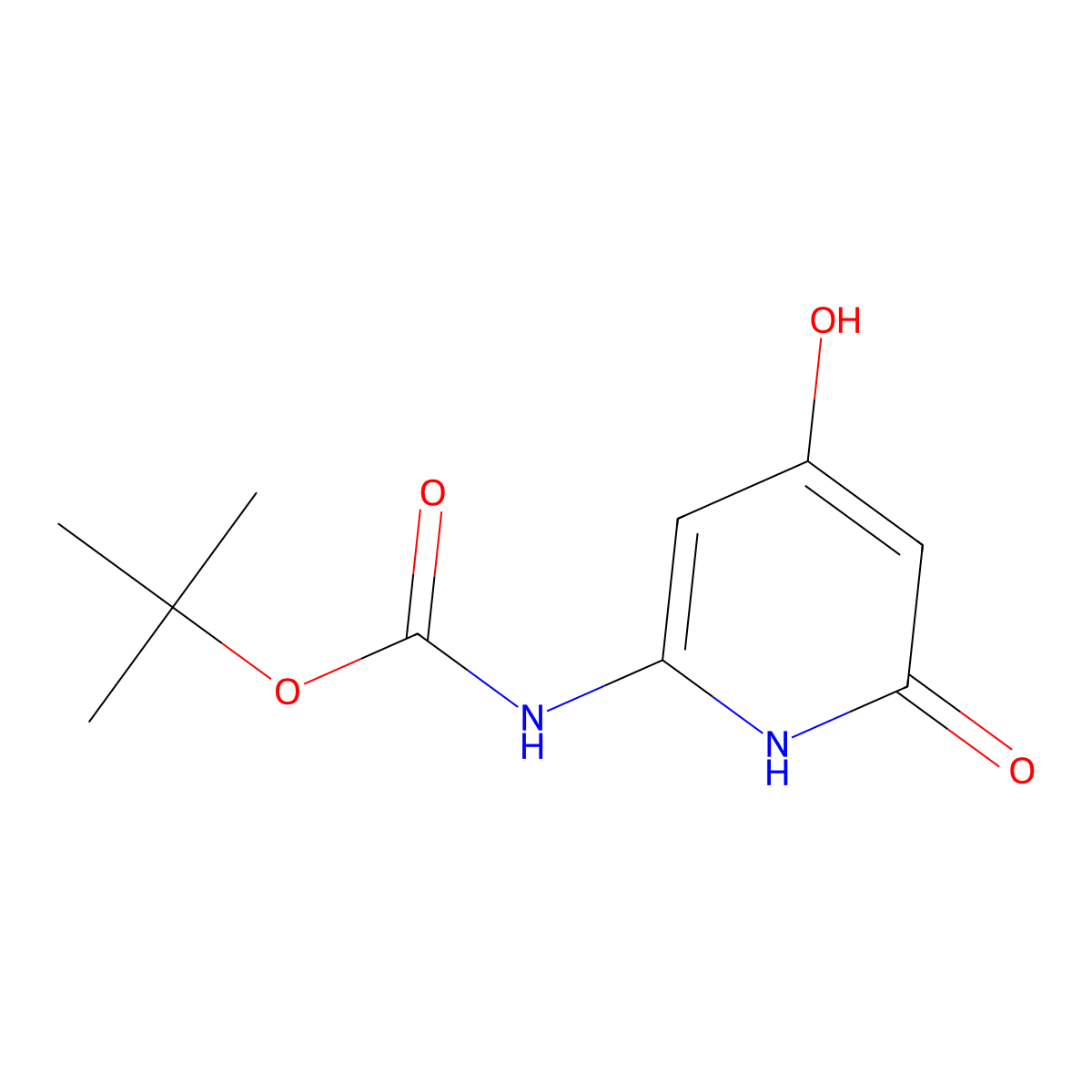 tert-butyl N-(4,6-dihydroxypyridin-2-yl)carbamate molecular structure, CAS 2870652-26-7