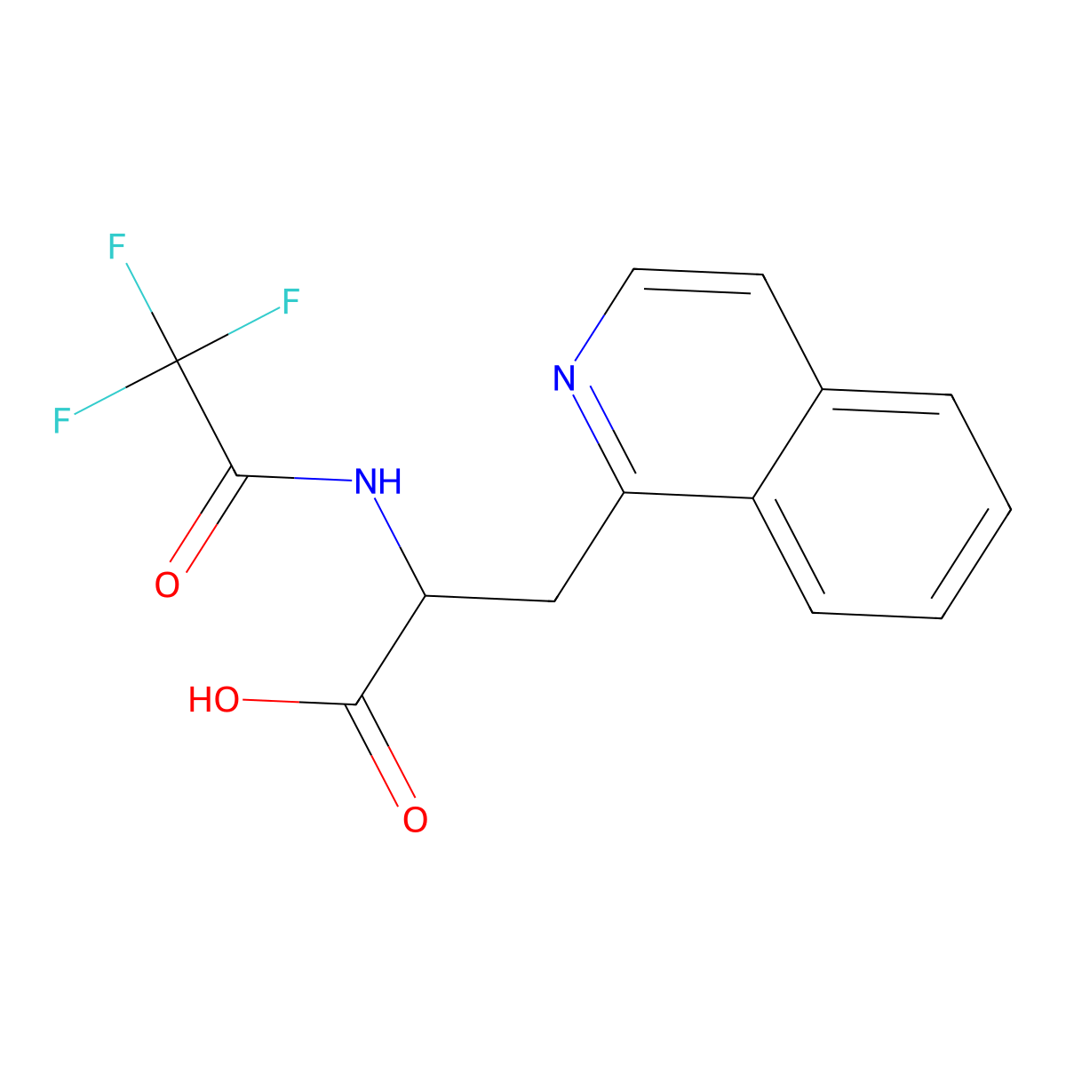3-(Isoquinolin-1-yl)-2-(2,2,2-trifluoroacetamido)propanoic acid molecular structure, CAS 2870652-55-2