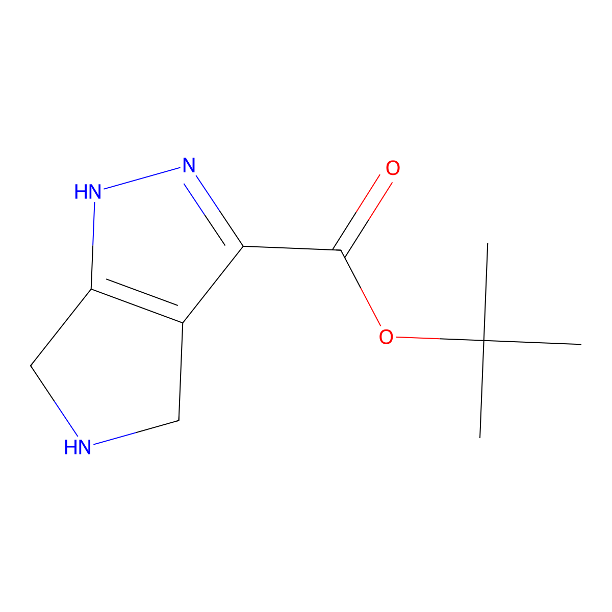 tert-butyl 2H,4H,5H,6H-pyrrolo[3,4-c]pyrazole-3-carboxylate molecular structure, CAS 2870652-71-2