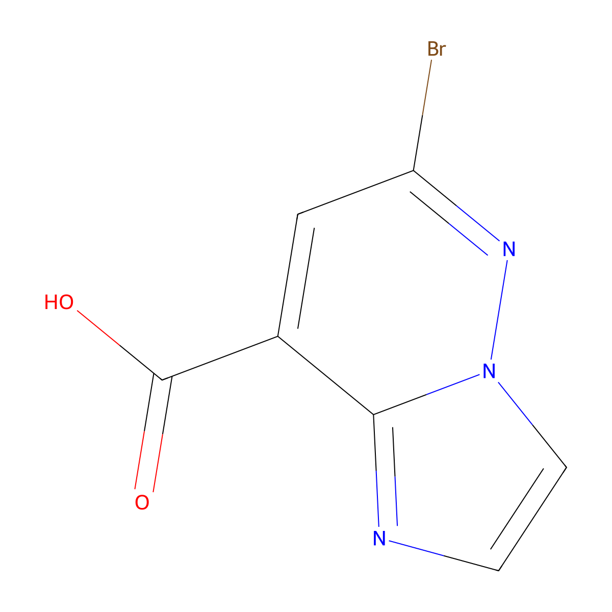 6-Bromoimidazo[1,2-b]pyridazine-8-carboxylic acid molecular structure, CAS 2870652-83-6