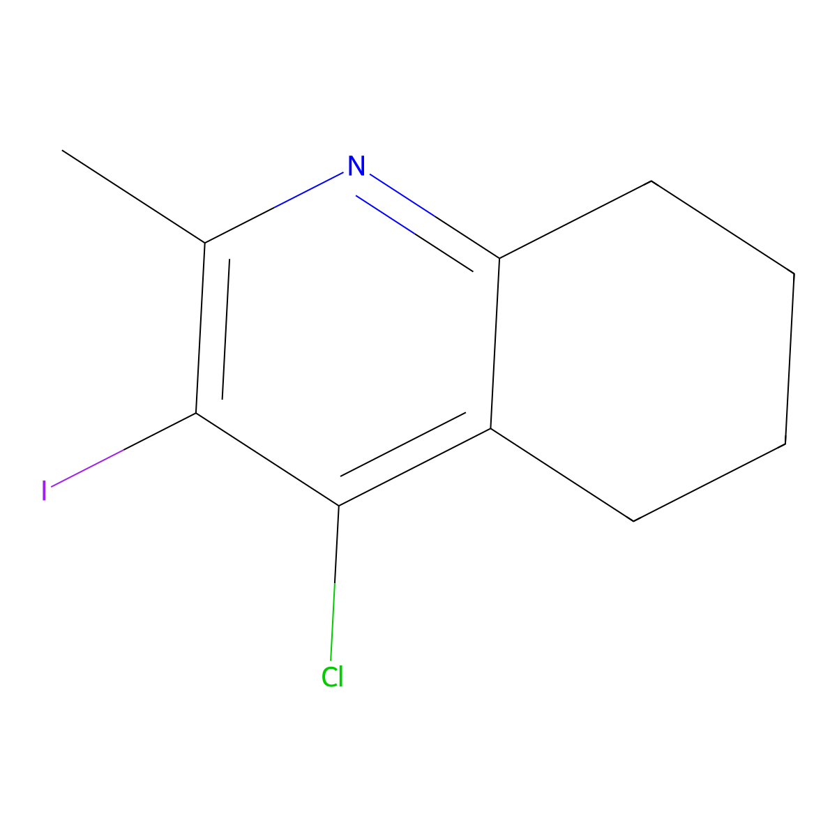 4-Chloro-3-iodo-2-methyl-5,6,7,8-tetrahydroquinoline molecular structure, CAS 2870652-85-8