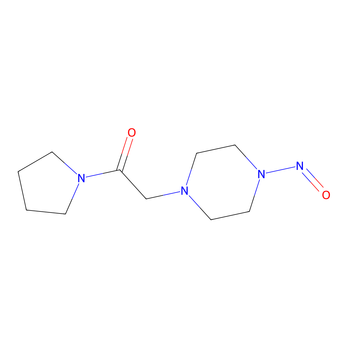 2-(4-Nitrosopiperazin-1-yl)-1-(pyrrolidin-1-yl)ethan-1-one molecular structure, CAS 2870652-88-1