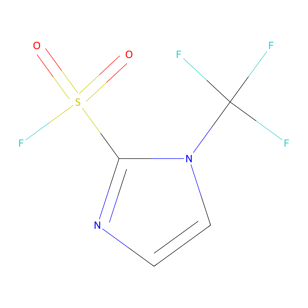 1-(trifluoromethyl)-1H-imidazole-2-sulfonyl fluoride molecular structure, CAS 2870652-98-3