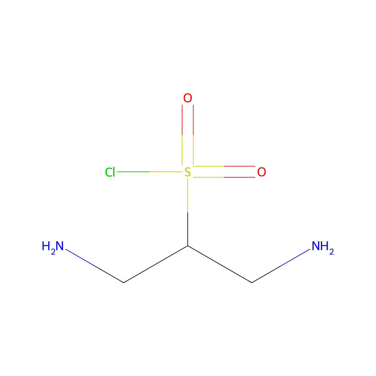 1,3-Diaminopropane-2-sulfonyl chloride molecular structure, CAS 2870653-08-8