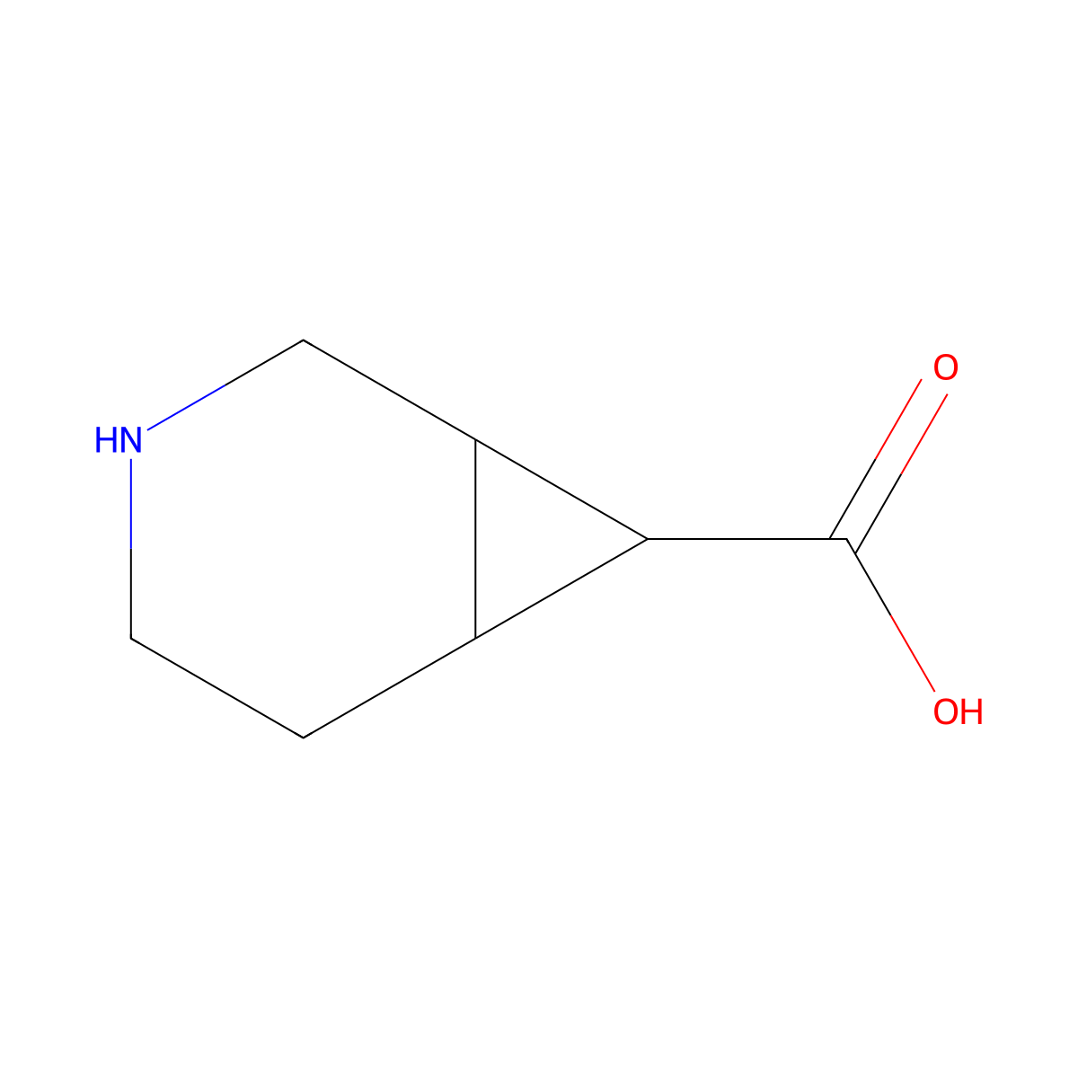 rac-(1R,6S,7R)-3-azabicyclo[4.1.0]heptane-7-carboxylic acid molecular structure, CAS 2870653-23-7