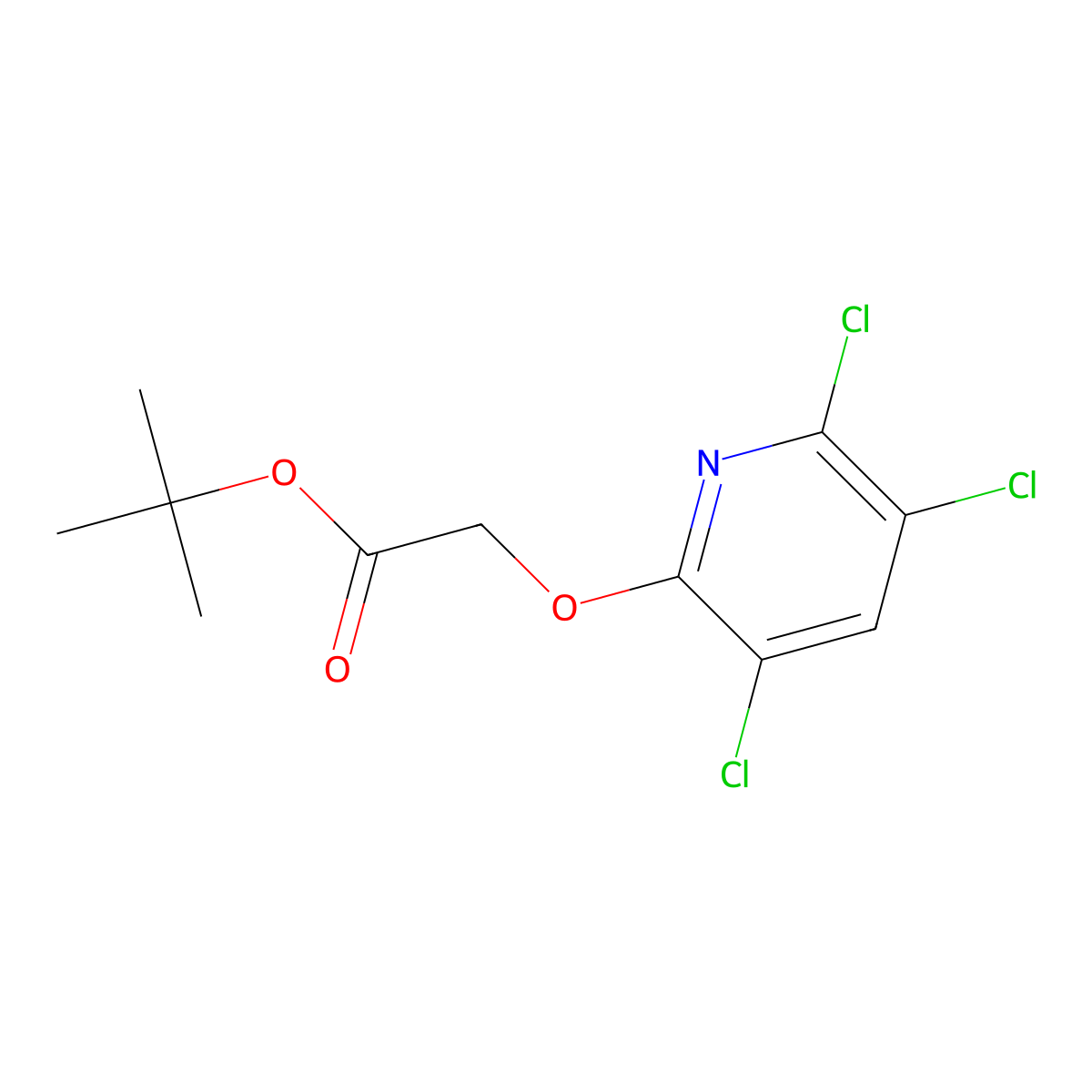 Tert-butyl 2-[(3,5,6-trichloropyridin-2-yl)oxy]acetate molecular structure, CAS 2870653-25-9