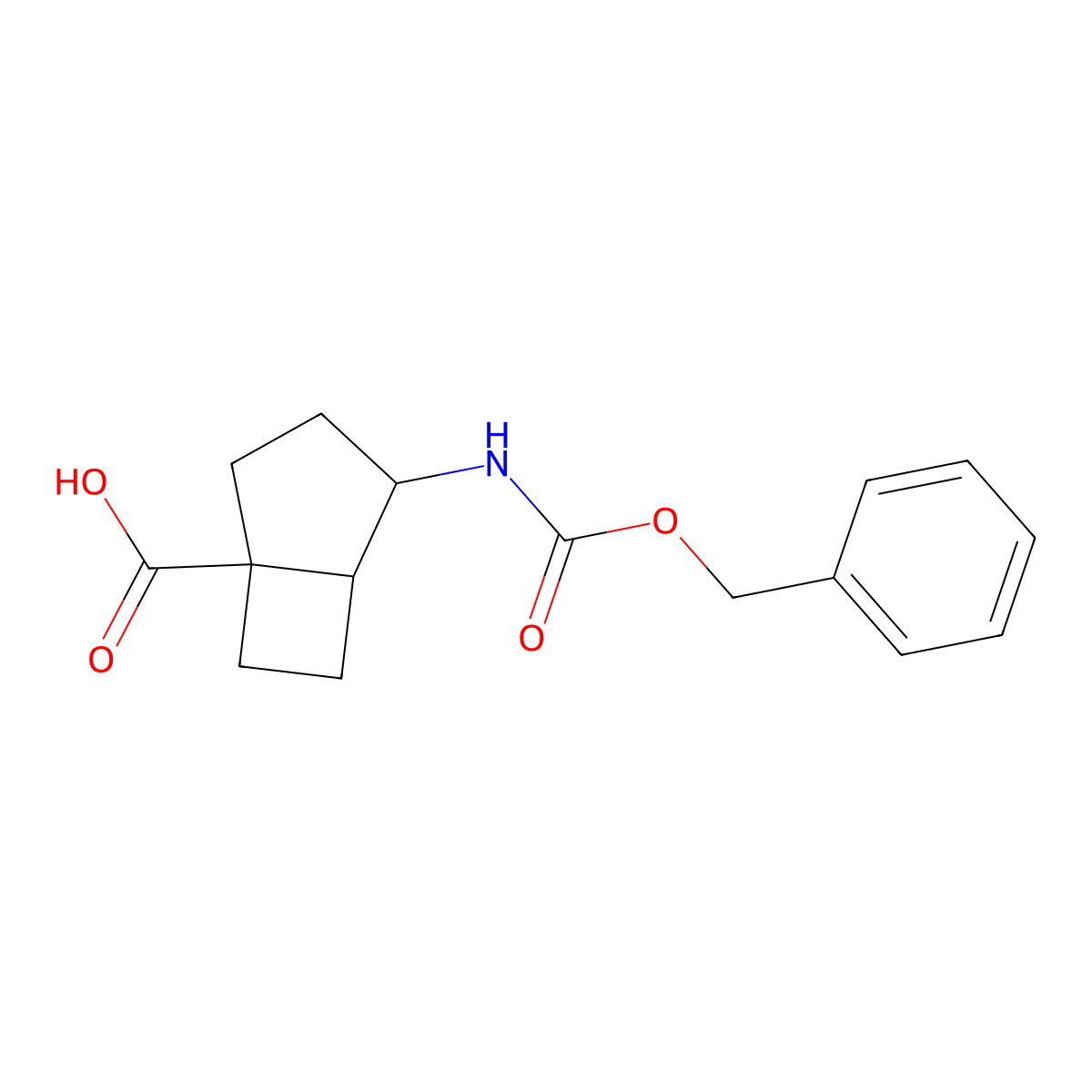rac-(1R,4R,5S)-4-{[(benzyloxy)carbonyl]amino}bicyclo[3.2.0]heptane-1-carboxylic acid molecular structure, CAS 2870653-52-2