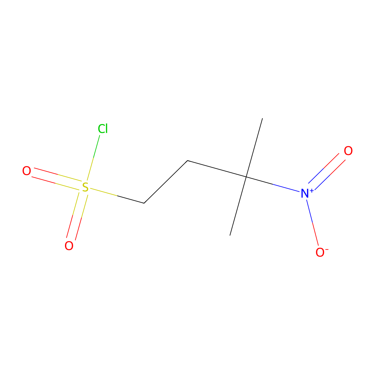 3-Methyl-3-nitrobutane-1-sulfonyl chloride molecular structure, CAS 2870659-35-9